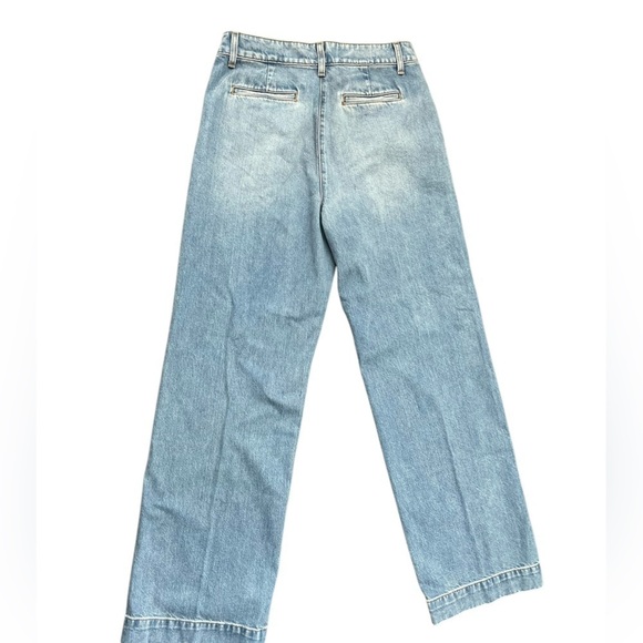 New J. Crew essential wide Denim jeans pleated 29T new with tags - Picture 2 of 15